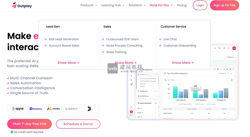 Outplay:一款面向中小企业及快速扩张团队的AI销售互动与自动化平台