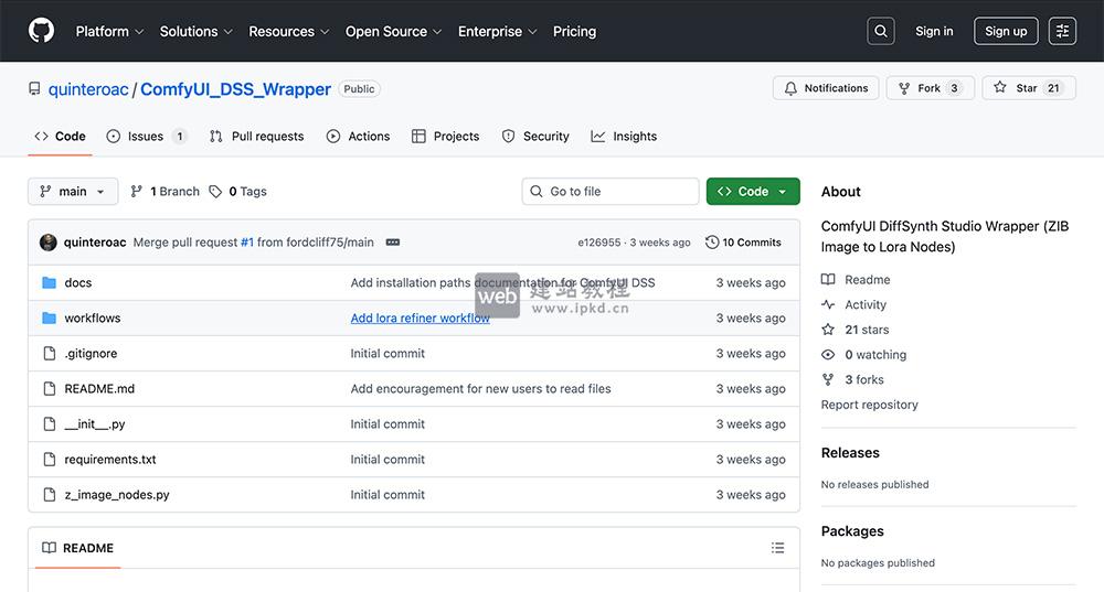 ComfyUI DiffSynth Studio Wrapper插件GitHub官网使用入口