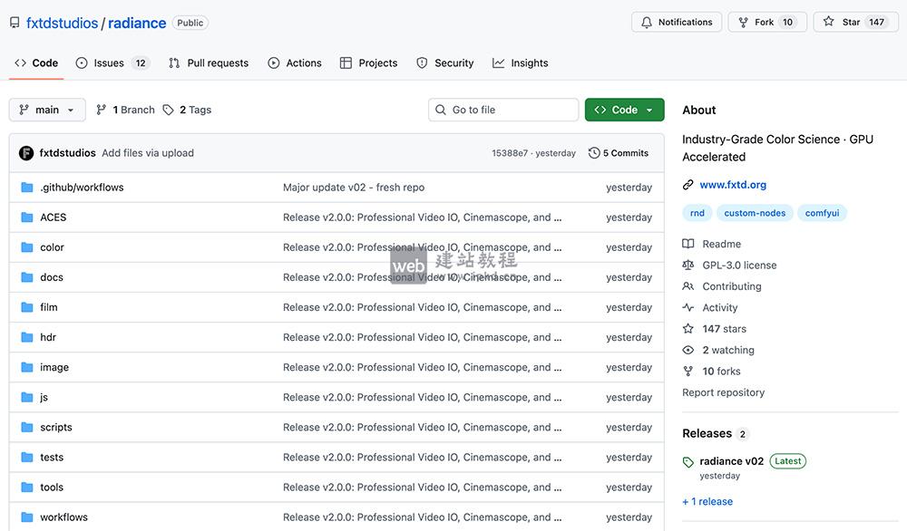 Radiance插件安装入口,内置55个高度模块化节点,电影级后期制作的专业图像处理套件