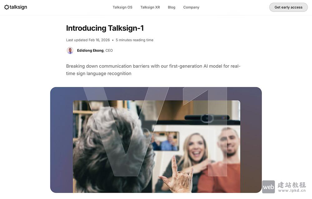 Talksign-1模型使用入口,美式手语(ASL)设计的AI实时翻译模型