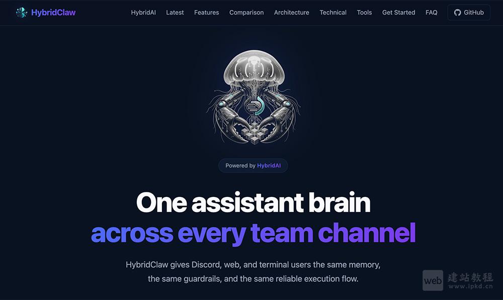 HybridClaw官网使用入口,兼容本地Ollama、LM Studio、vLLM等模型提供商